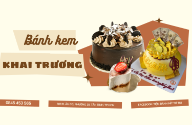 Bánh kem khai trương TPHCM - Bánh kem khai trương đẹp tại Tân Bình