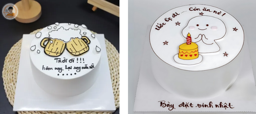 Mẫu bánh lời chúc hài hước