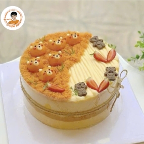 Bánh bông lan trứng muối đáng yêu