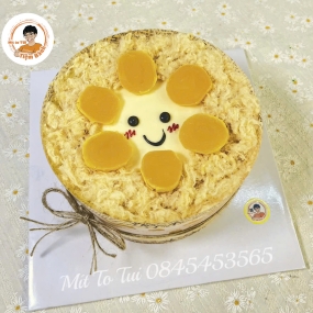 Bánh bông lan trứng muối cute 