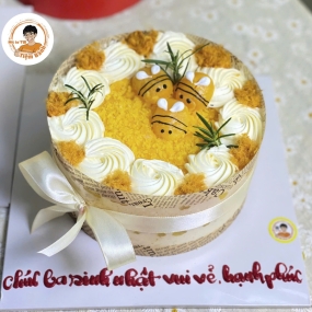 Bánh bông lan trứng muối tặng ba