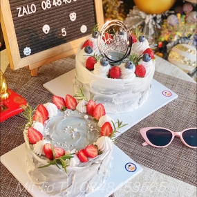 Bánh kem trái cây decor dễ thương ngon 