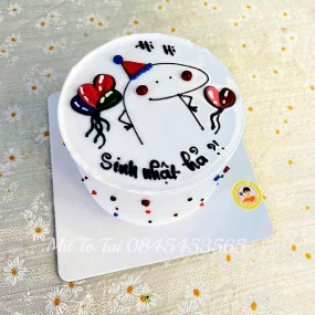Bánh kem sinh nhật vẽ hình cute