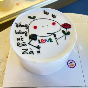 Bánh kem vẽ tặng bạn gái
