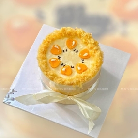 Bánh bông lan trứng muối dễ thương tặng người yêu