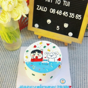BÁNH KEM HÌNH SHIN VÀ BÔNG TUYẾT