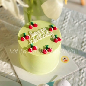 BÁNH KEM VẼ CHERRY ĐÁNG YÊU
