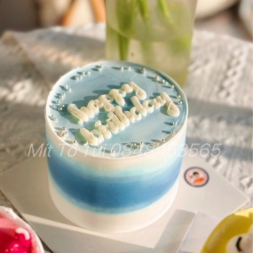 BÁNH KEM XANH DƯƠNG LOANG MÀU HIỆN ĐẠI