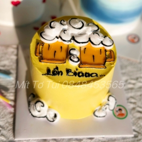 BÁNH KEM HÌNH LY BIA CHO CHỒNG