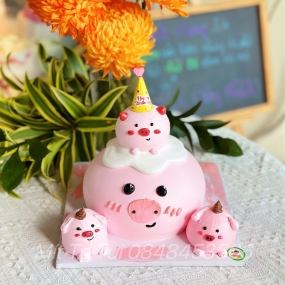 BÁNH KEM NHỮNG CHÚ HEO HỒNG