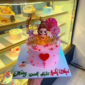 BÁNH CÔNG CHÚA VÁY CAM DỄ THƯƠNG