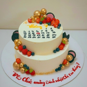 BÁNH KEM BẮP 2 TẦNG CHO CÔNG TY