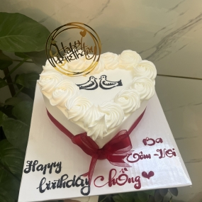BÁNH KEM TRÁI TIM TẶNG CHỒNG