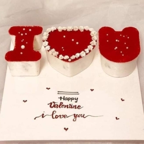 BÁNH CHỮ I LOVE YOU TẶNG NGƯỜI YÊU