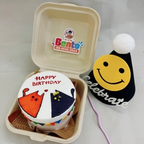 BÁNH KEM BENTO MÈO ĐEN CAM