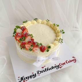 Bánh kem bắp trái cây dễ thương
